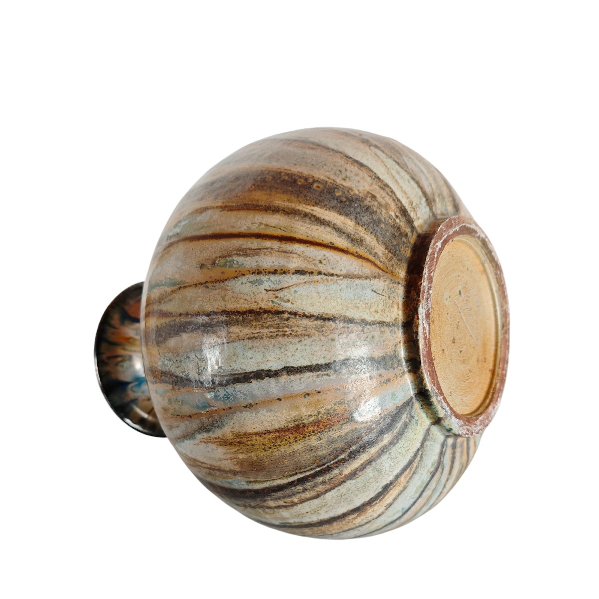 Grand vase en grès salé par Guérin – Belgique 1940-photo-4