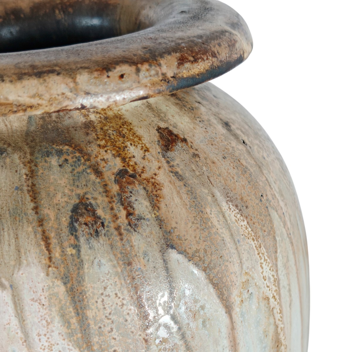 Large Round-necked Vase By Edgard Aubry – Belgium 1940-photo-1