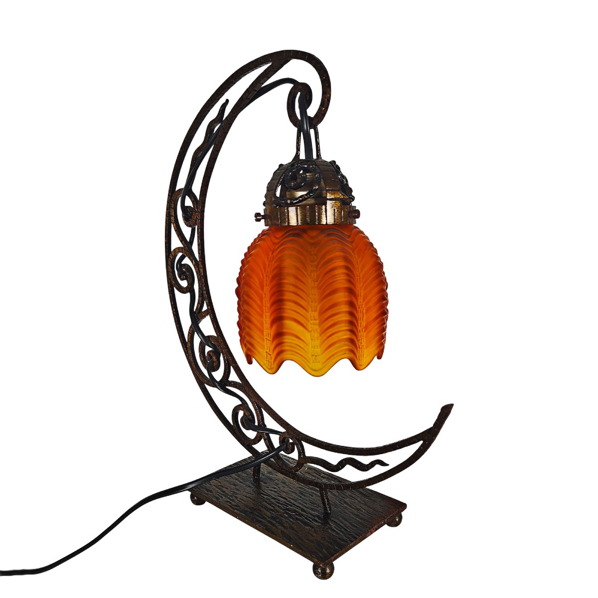 Small Art Deco Lamp – Belgium 1920-photo-2