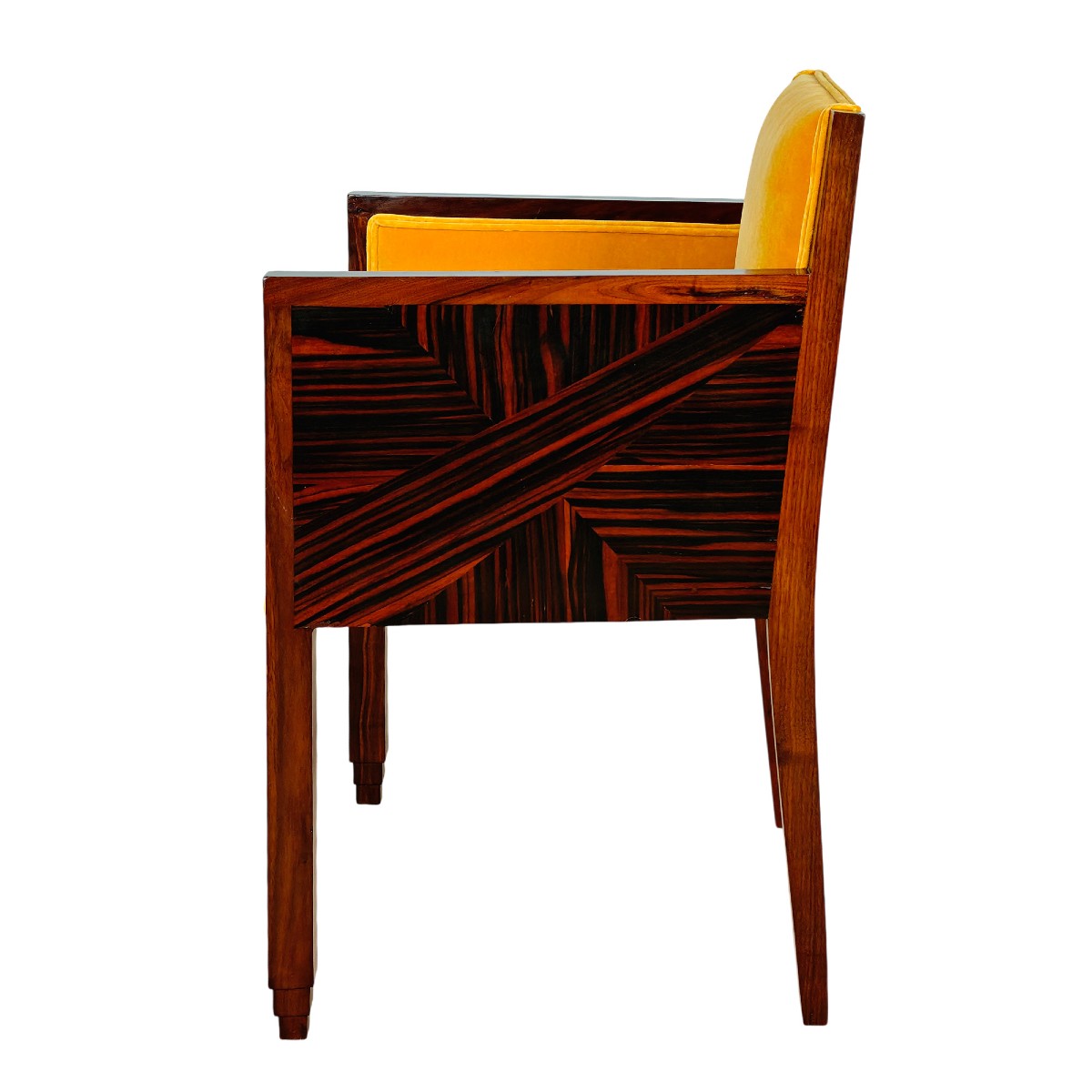 Art Deco Cubist Office Chair – France 1930-photo-4