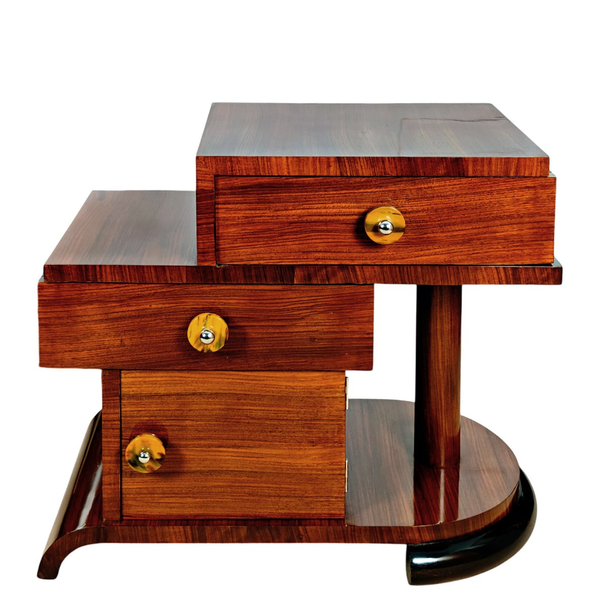 Paire de chevets Art Déco cubistes – Barcelone 1930-photo-3