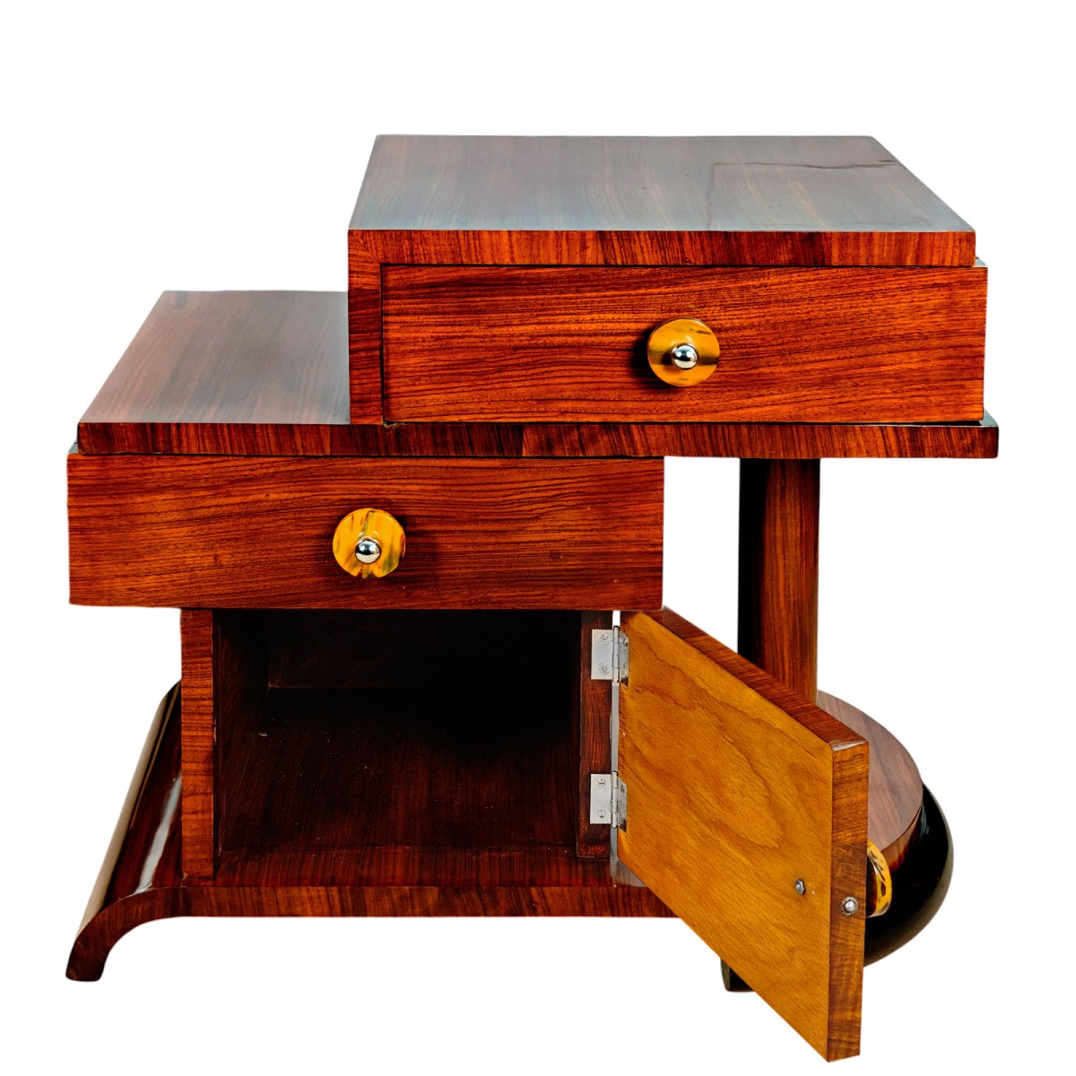 Paire de chevets Art Déco cubistes – Barcelone 1930-photo-5