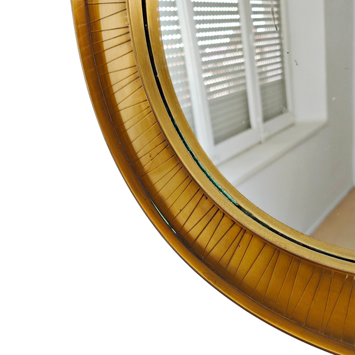 Petit miroir en laiton – Espagne 1960-photo-4