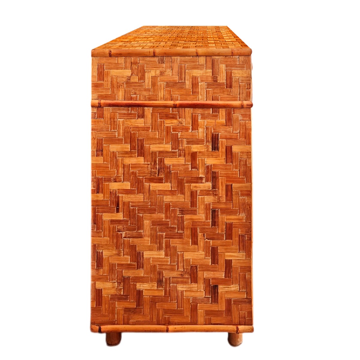 Sideboard With Bamboo Marquetry - Italy 1970-photo-3