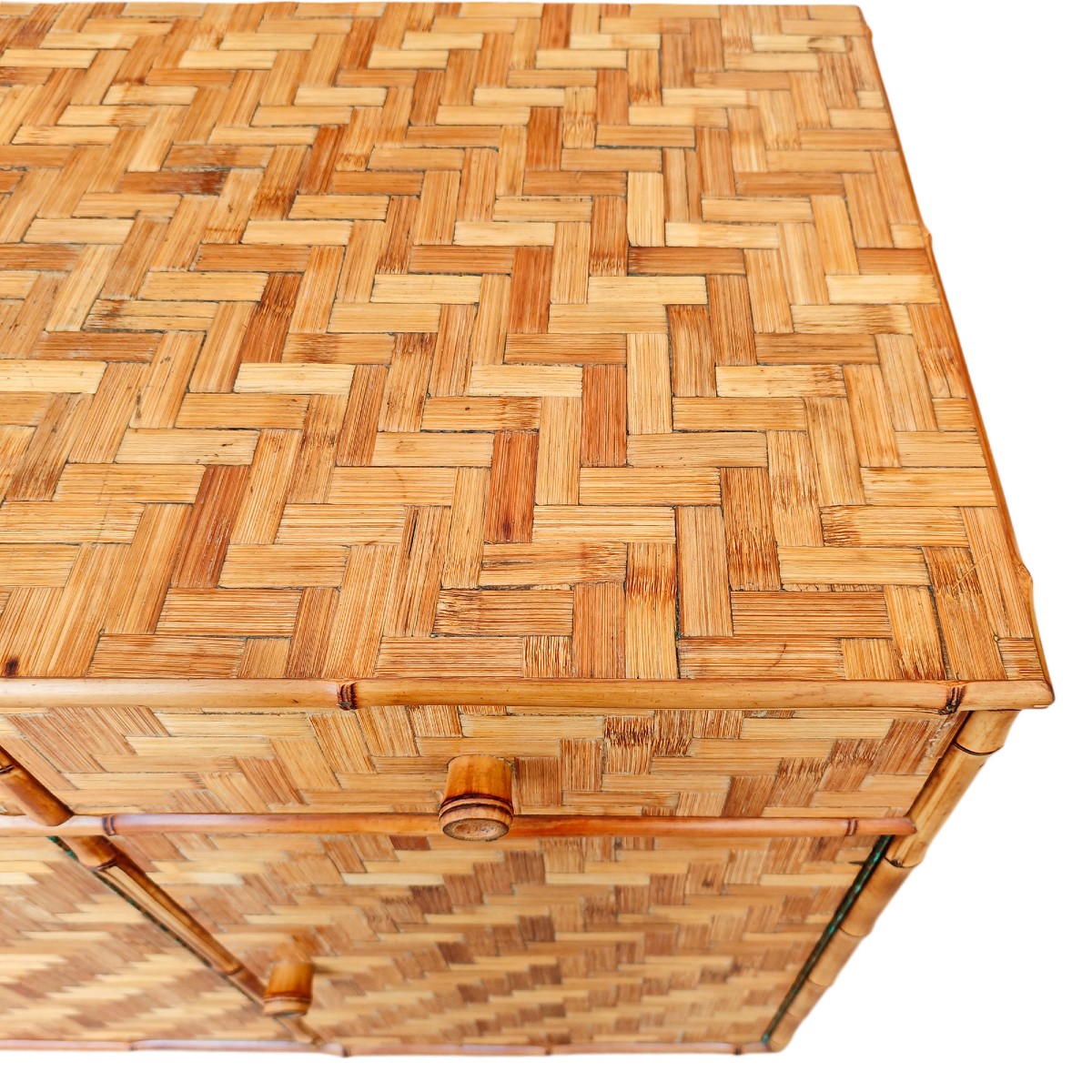 Sideboard With Bamboo Marquetry - Italy 1970-photo-4