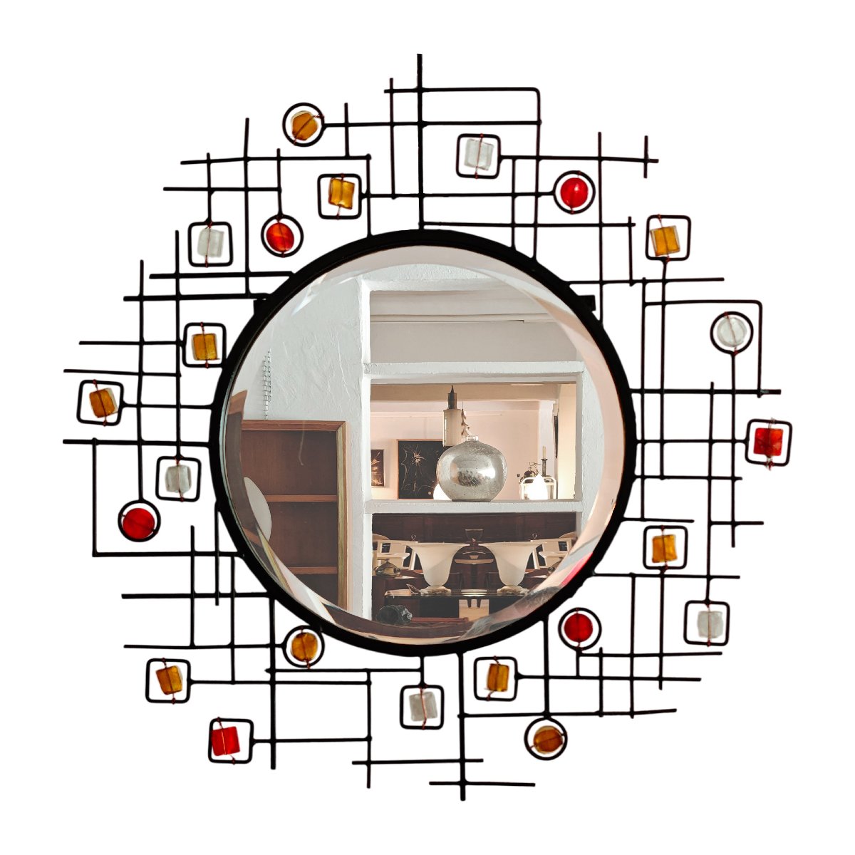 Miroir en acier – France 1950-60