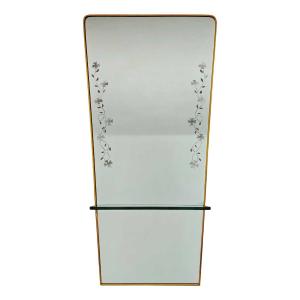Miroir gravé à l’acide – Italie 1950