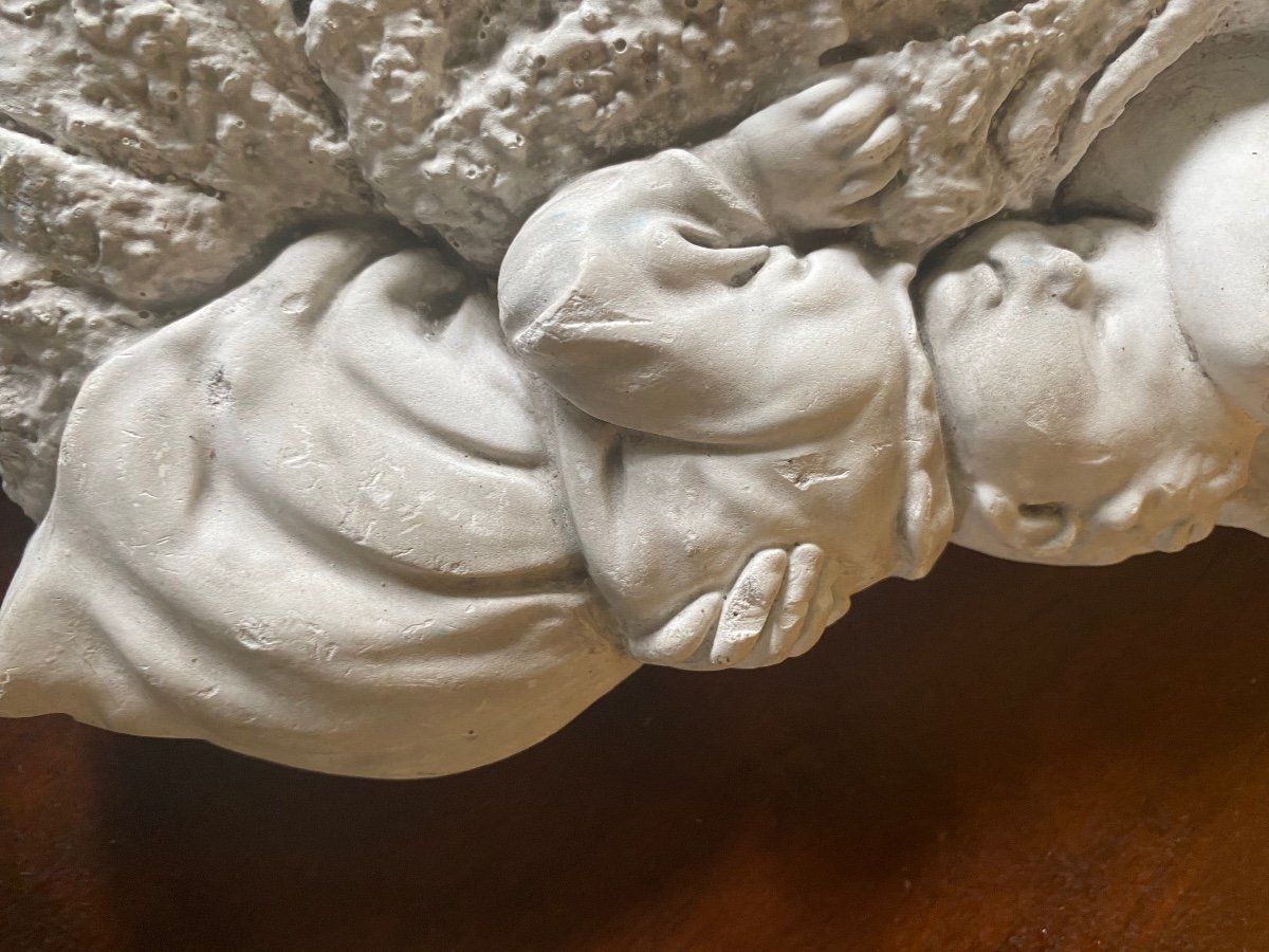Vierge à L’enfant En Plâtre Année 40  Et 50-photo-1