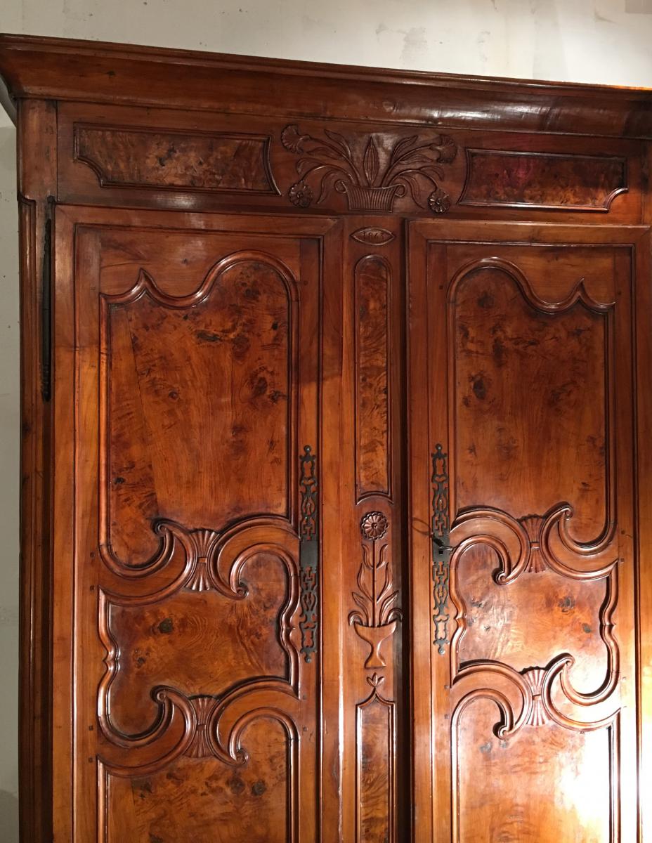 Petite Armoire Bressane Louis XV 18 éme 1843-photo-3