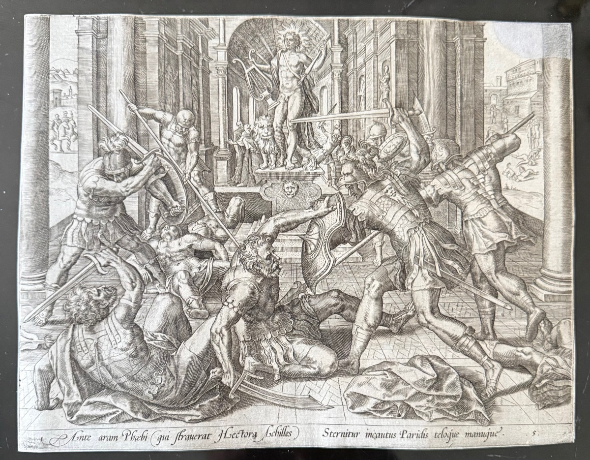 Ensemble de 6 gravures anciennes – Philips Galle (XVIᵉ–XVIIᵉ siècle)-photo-4