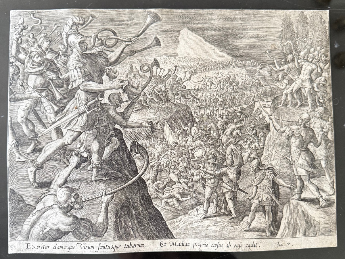 Ensemble de 6 gravures anciennes – Philips Galle (XVIᵉ–XVIIᵉ siècle)-photo-2