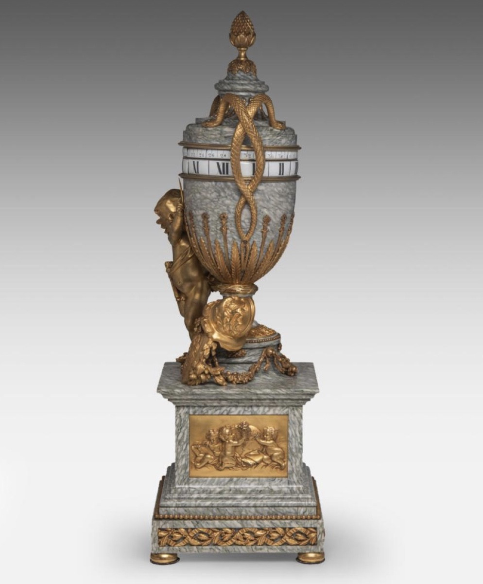 Important Pendulum In Rotating Circle Louis XVI Style Att. Dufaud Paris Model After Lepaute P-photo-3