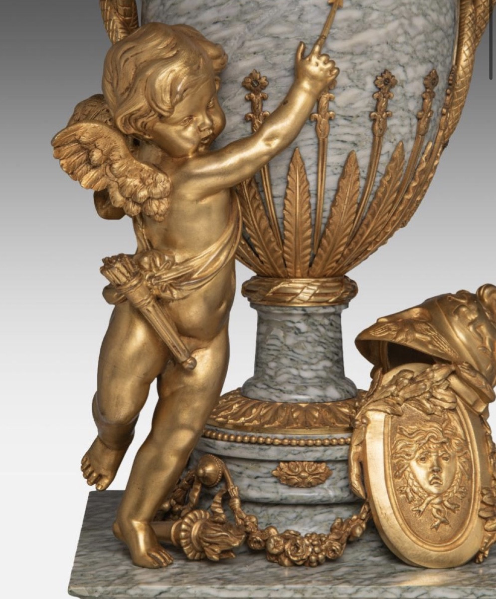 Important Pendulum In Rotating Circle Louis XVI Style Att. Dufaud Paris Model After Lepaute P-photo-1