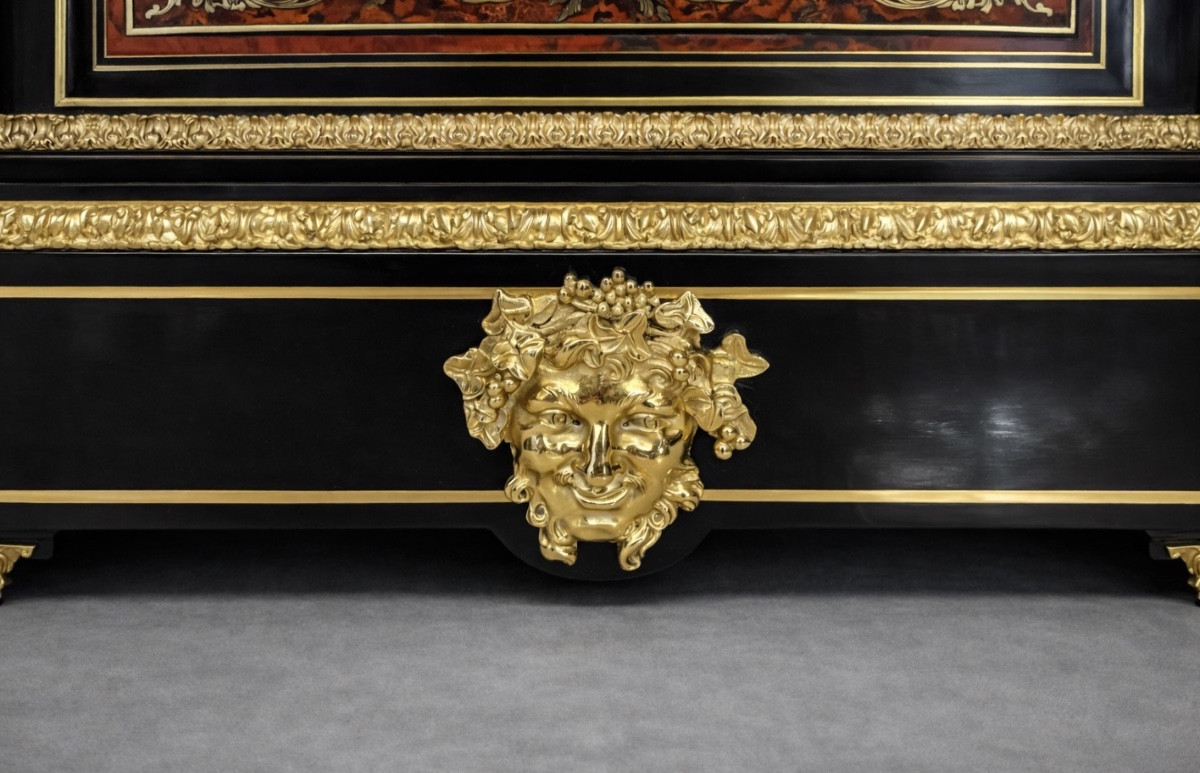 MEUBLE EN MARQUETERIE BOULLE ÉPOQUE NAPOLÉON III 19EME-photo-1