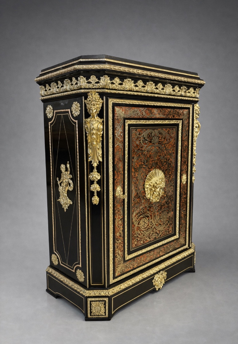 MEUBLE EN MARQUETERIE BOULLE ÉPOQUE NAPOLÉON III 19EME