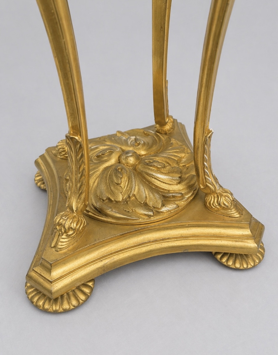 GRAND CENTRE DE TABLE EN BRONZE DORÉ-photo-3