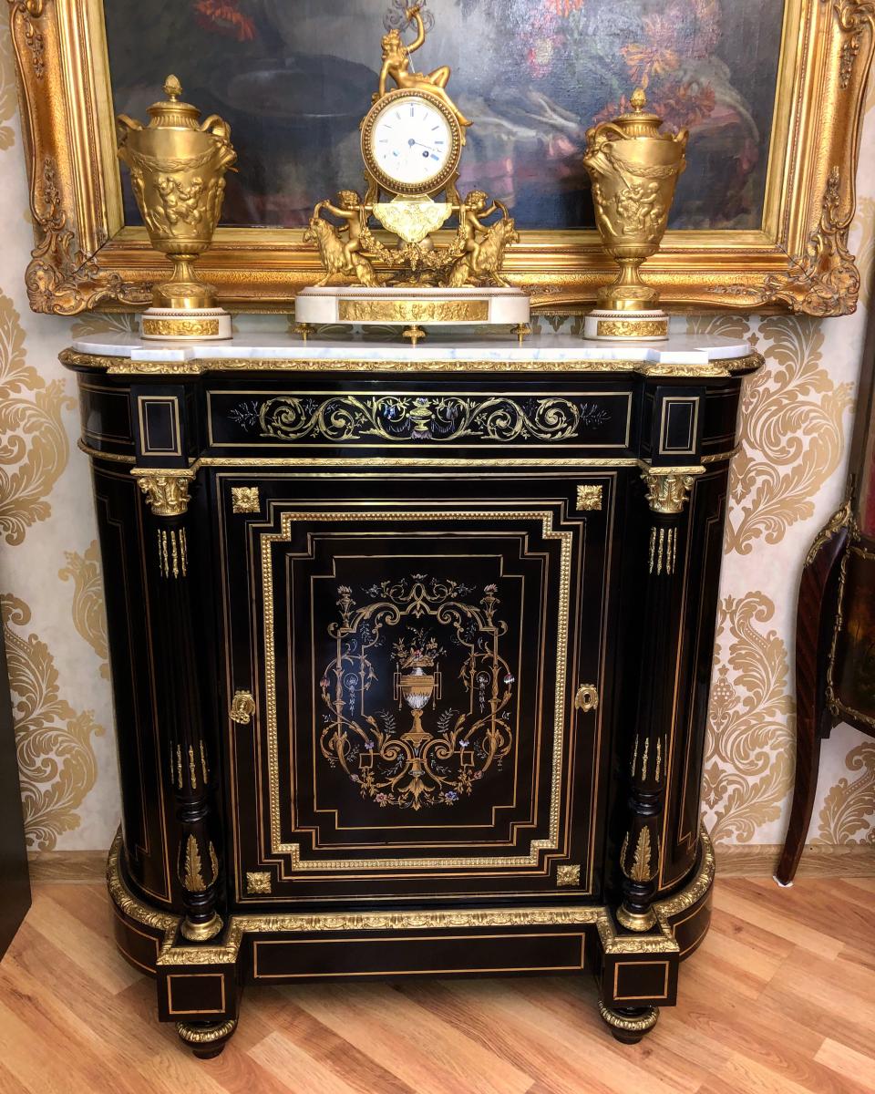 Armoire Ebonisée Napoléon III à Boulle, France