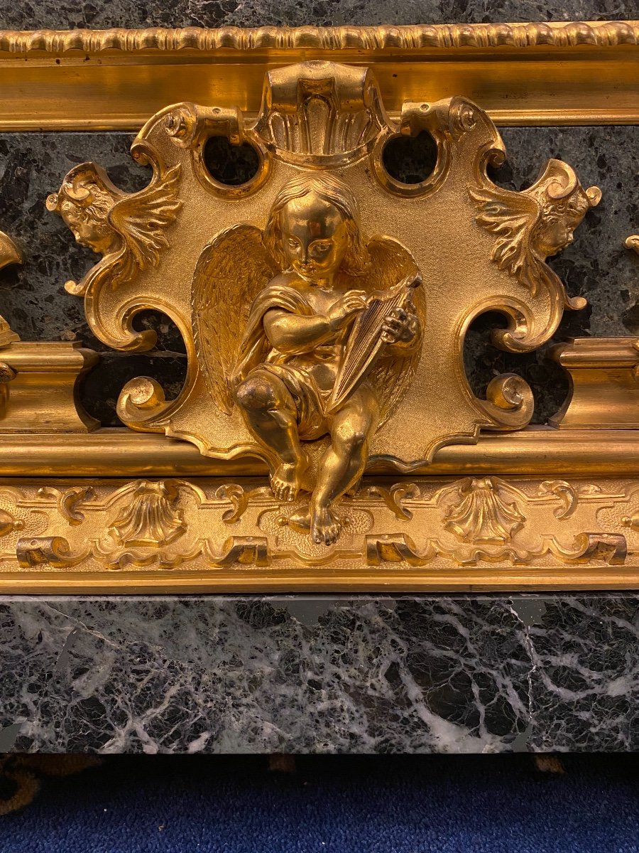 Pendule gothique avec un cadran en forme de serpent du 19ème siècle-photo-2