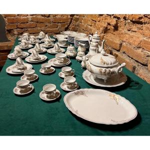 Weimar Porcelain 77 Pieces White Gold Katharina Made In Germany