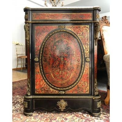 Boulle Cabinet En Marqueterie Bronze Epoque Napoléon III