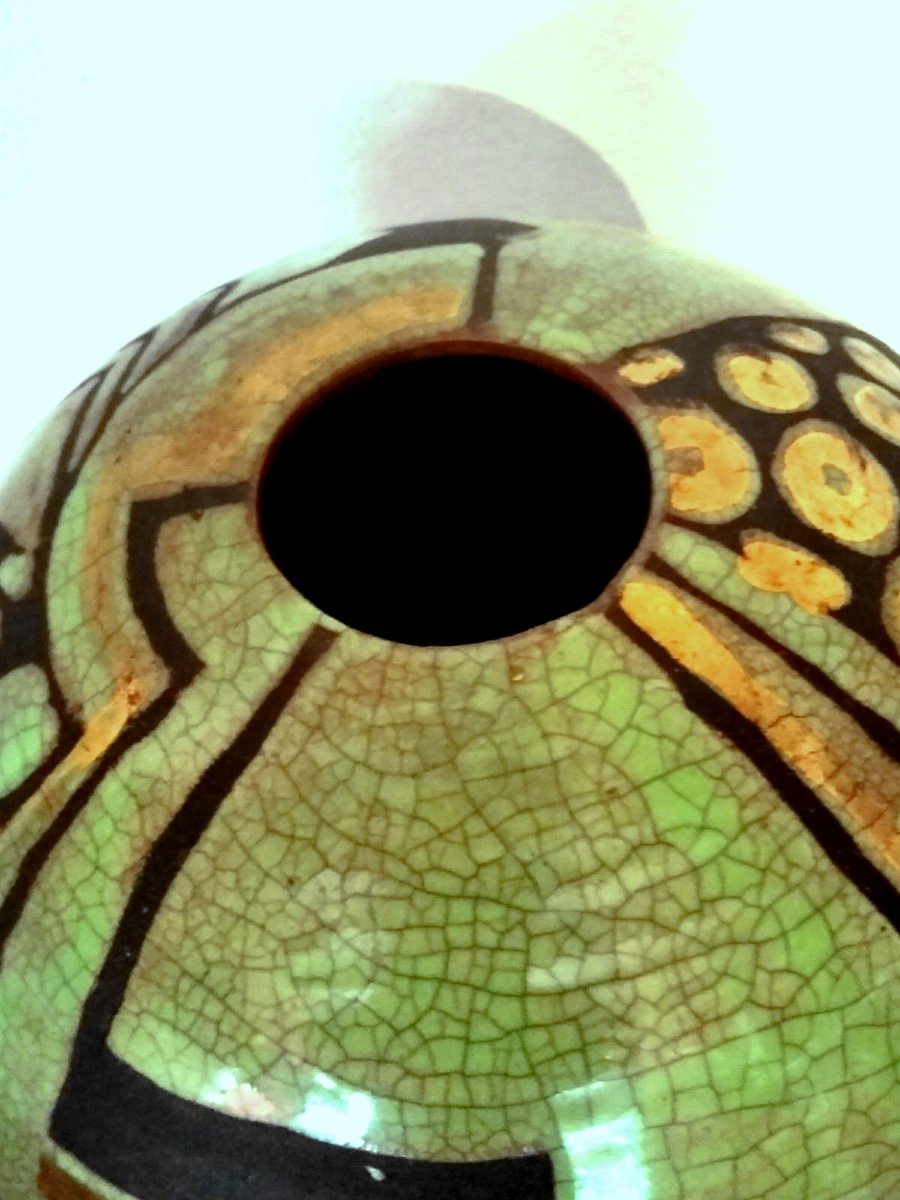 René Buthaud, Unique Piece Ovoid Vase, Gifted By The Artist To The Current Owner, Monogram Rb-photo-2