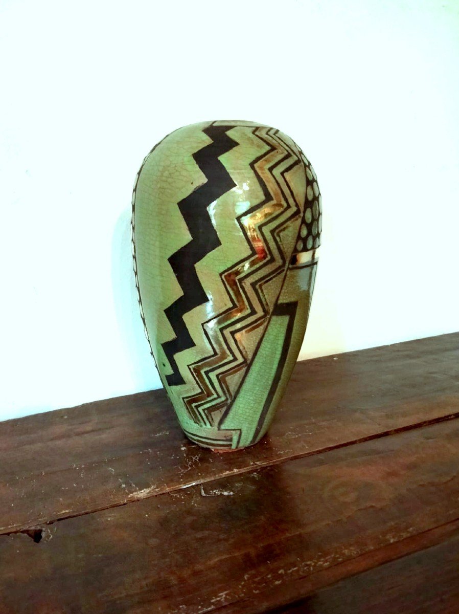 René Buthaud, Unique Piece Ovoid Vase, Gifted By The Artist To The Current Owner, Monogram Rb-photo-3