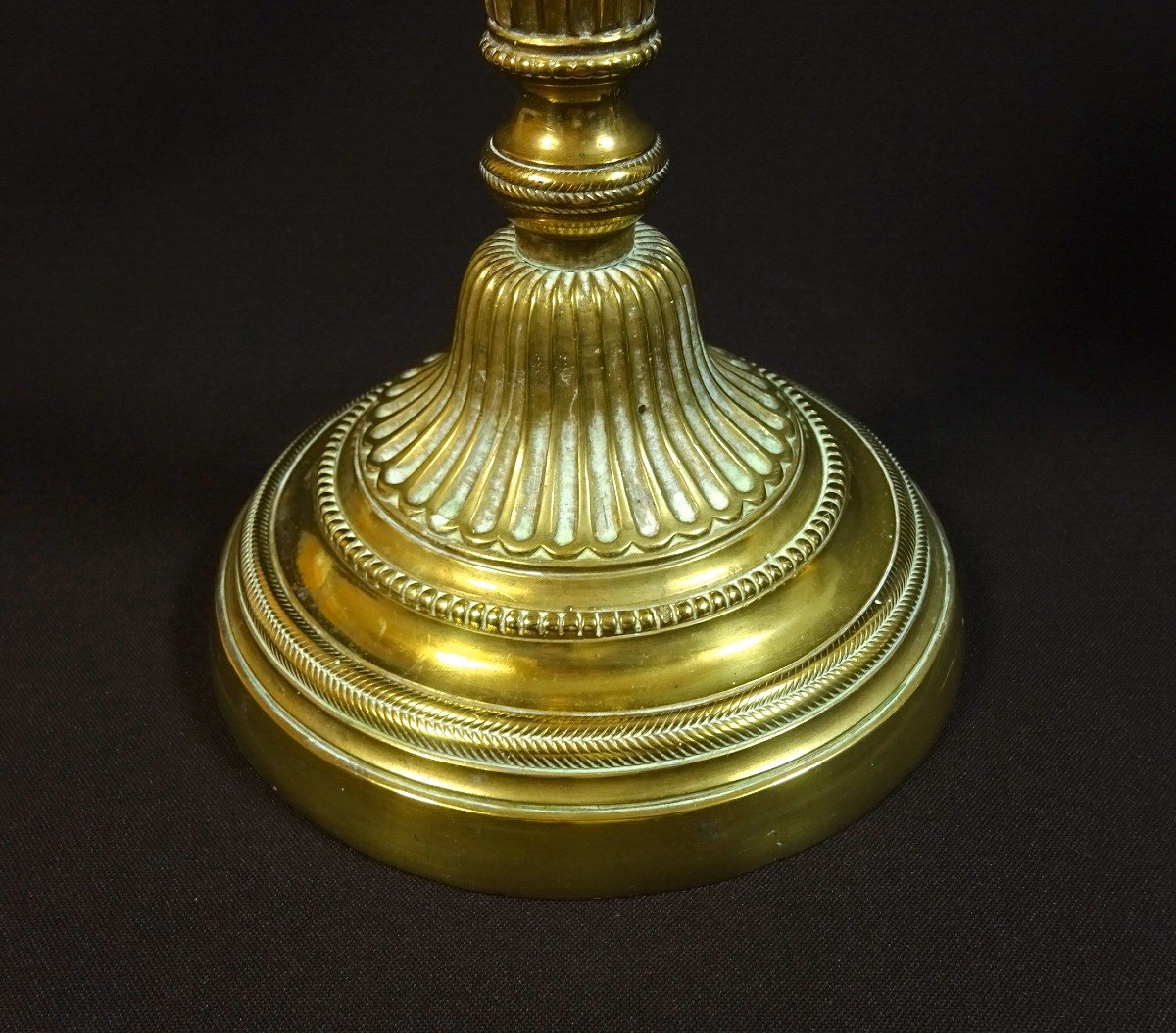 Paire De Flambeaux En Bronze  Du XVIIIeme Si&egrave;cle, Epoque Louis XVI, Beau Mod&egrave;le Ouvrag&eacute;-photo-5