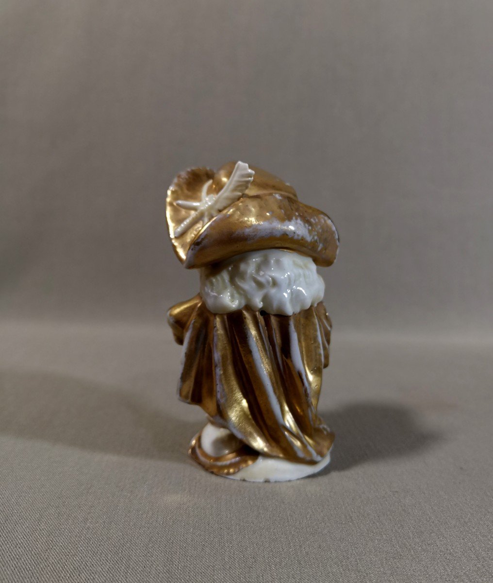 Personnage Nain Grotesque Figurine En Porcelaine, XIXeme Siècle, Peut-être d'Après les Estampes de Jacques Callot-photo-5
