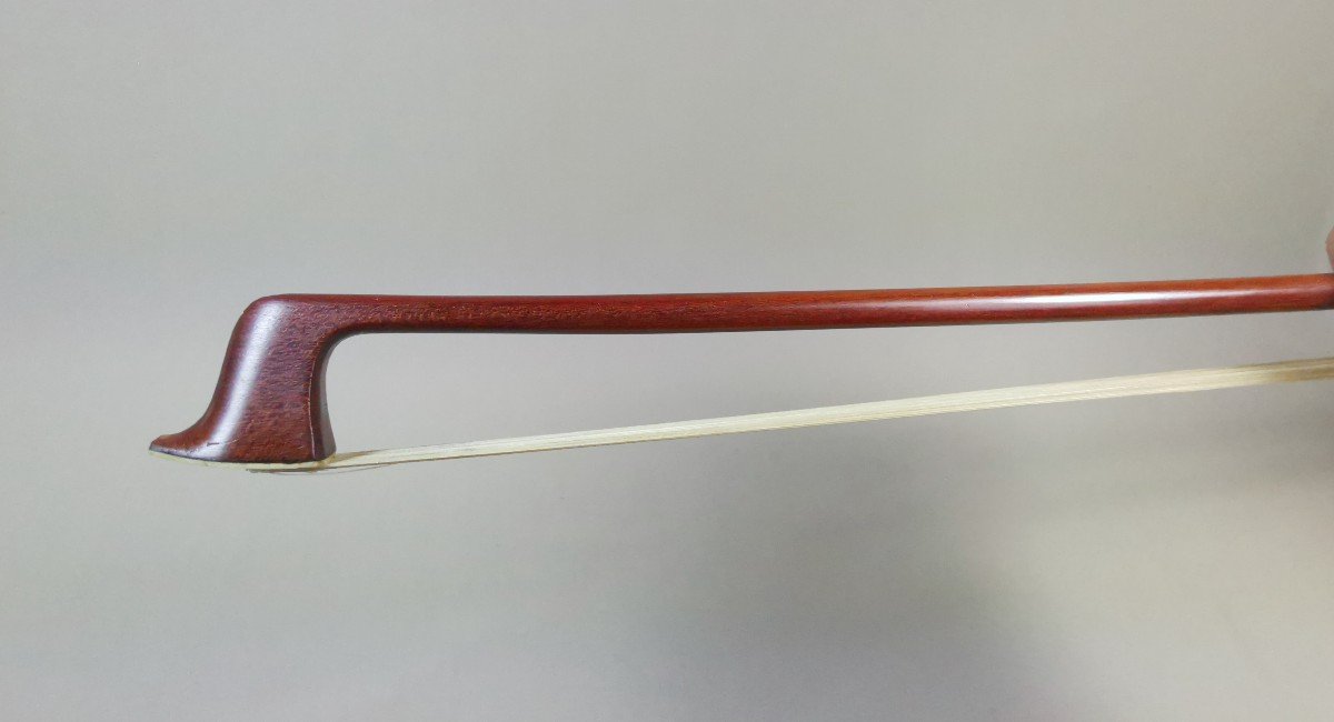 Marc Laberte, Beautiful 4/4 Violin Bow In Pernanbouc Wood, Iron Brand V.j. Ferelli, Mirecourt Circa 1930-photo-2