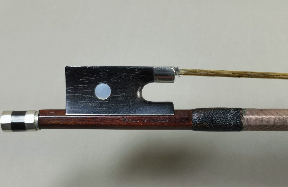 Marc Laberte, Beautiful 4/4 Violin Bow In Pernanbouc Wood, Iron Brand V.j. Ferelli, Mirecourt Circa 1930-photo-2