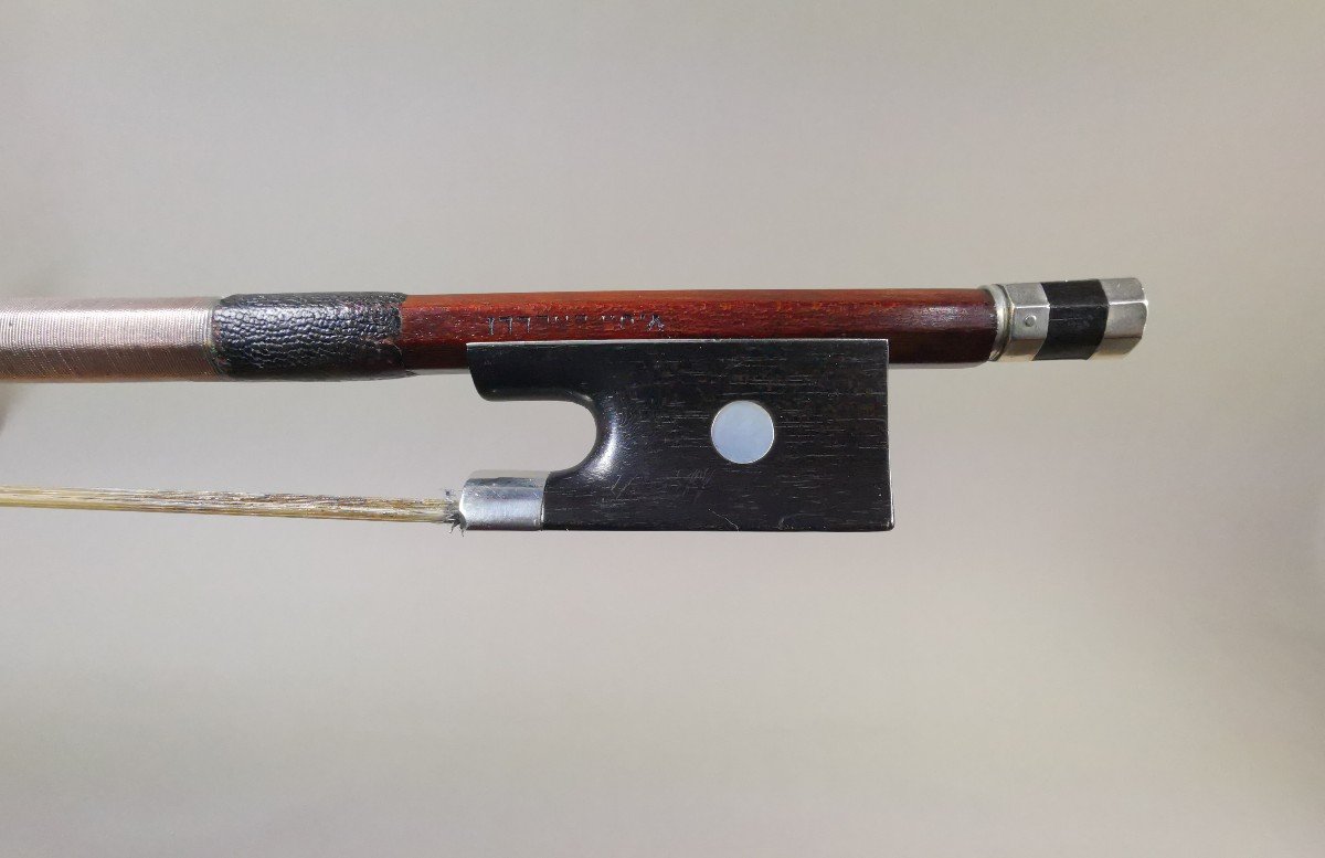 Marc Laberte, Beautiful 4/4 Violin Bow In Pernanbouc Wood, Iron Brand V.j. Ferelli, Mirecourt Circa 1930-photo-8