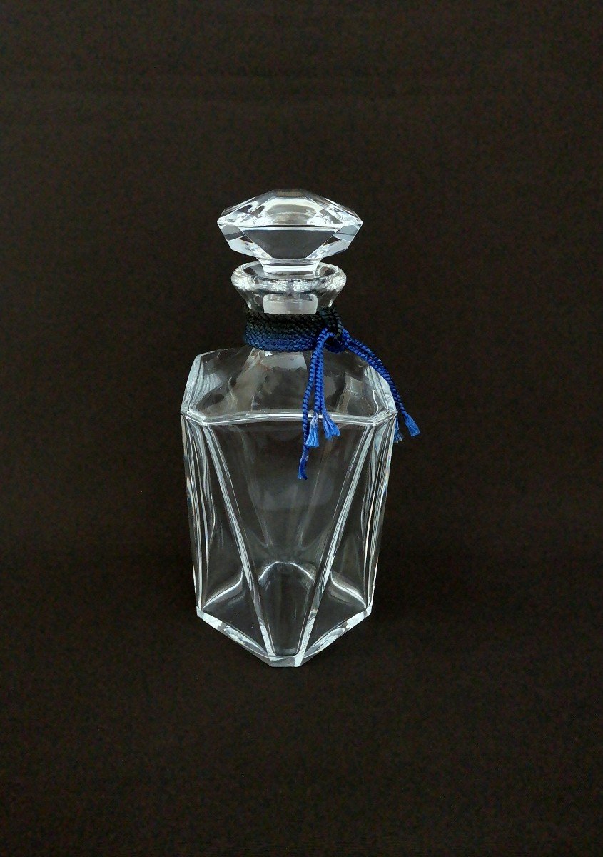 Baccarat, Carafe Art Déco Cristal Taillé, Modèle Cognac Martell Cordon Bleu-photo-3
