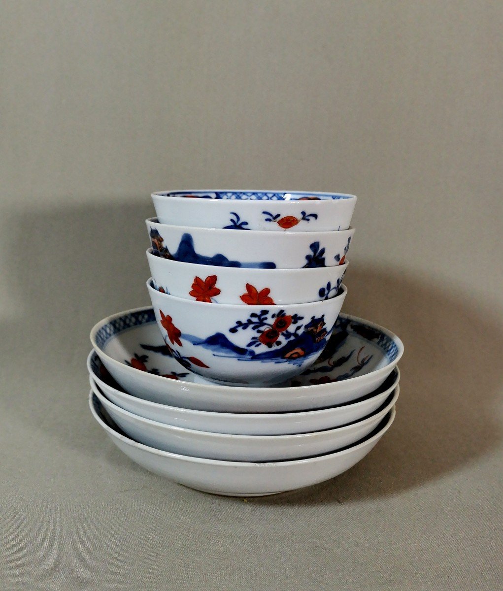Chine Compagnie des Indes, Bols ou Sorbet en Porcelaine, P&eacute;riode Qianlong,  Style Japon Imari-photo-5