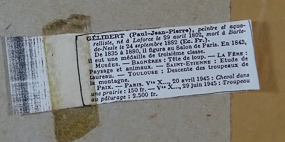 Dessin Aquarelle du D&eacute;but du XIXe Si&egrave;cle de Paul-Jean-Pierre G&eacute;libert, Sign&eacute; et Dat&eacute; 1833-photo-3