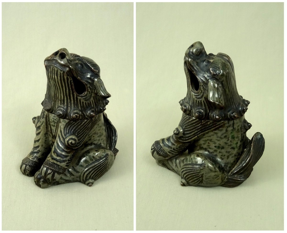 18th Century Japan, Perfume Burner Depicting A Shishi Or Komainu, Lion Dogs Guardians Of Temple-photo-4