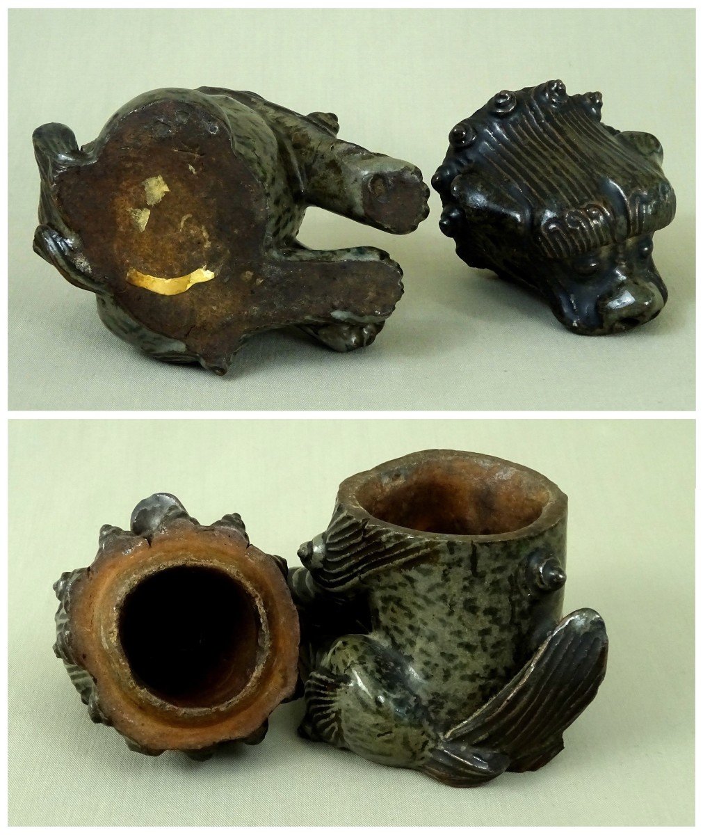 18th Century Japan, Perfume Burner Depicting A Shishi Or Komainu, Lion Dogs Guardians Of Temple-photo-7