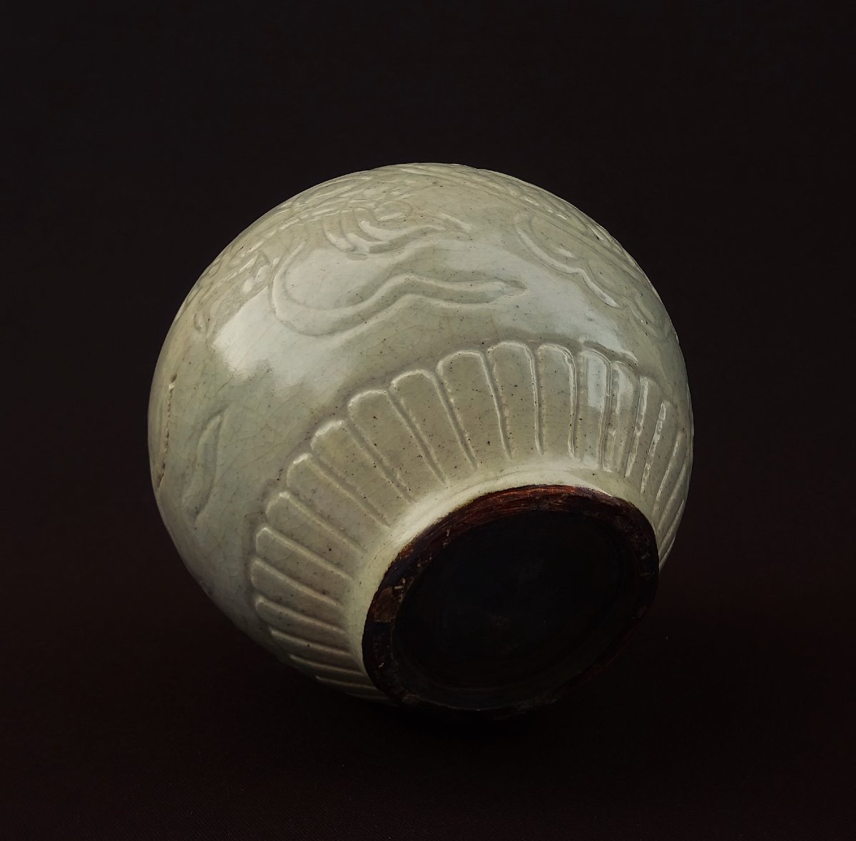China Song Dynasty, Pansu Vase With Relief Decoration Of A Dragon Chasing The Sacred Pearl-photo-7