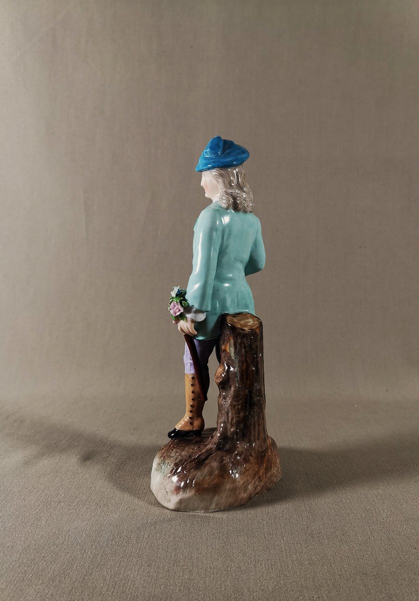 Ernst Bohne Sohne, Rudolstadt Porcelain Figurine, Dandy Or Elegant Subject, 19th Century-photo-2