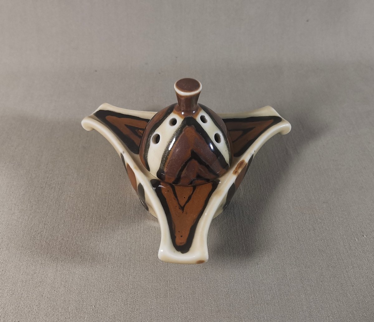 Camille Tharaud à Limoges, Brûle parfum d'Epoque Art Deco en Porcelaine Polychrome-photo-4