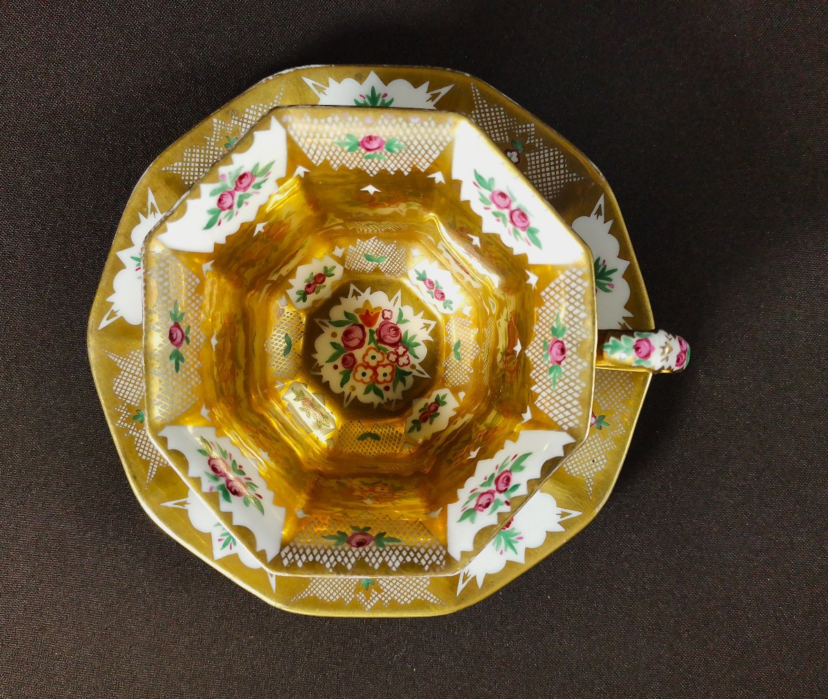 Cup And Saucer, Hutschenreuther Porcelain Manufactory, Altwasser, Silesia-photo-4