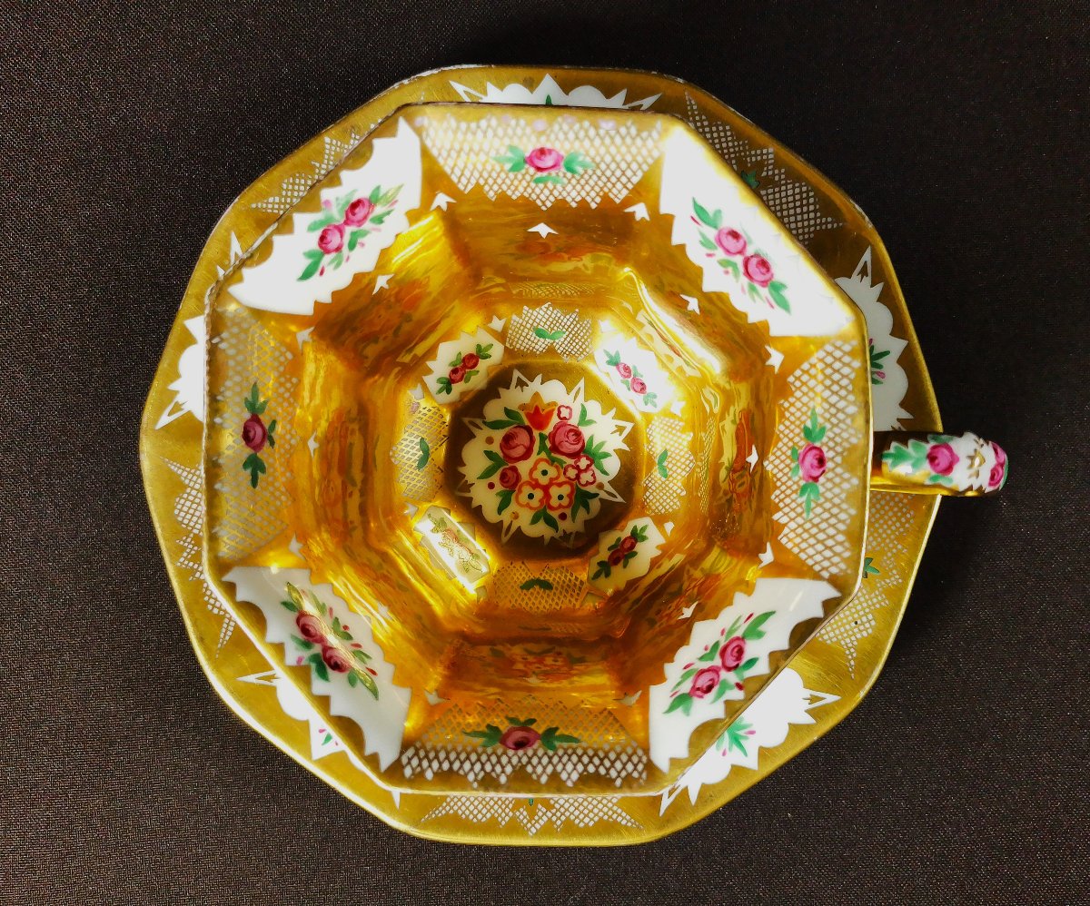 Cup And Saucer, Hutschenreuther Porcelain Manufactory, Altwasser, Silesia-photo-3