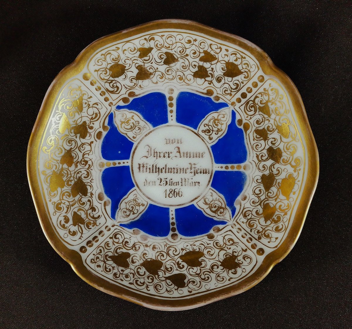 Tasse à Chocolat XIXe, Manufacture Porcelaine de Tiefenfurt ( Silésie) TPM Surmonté d'un Aigle-photo-7