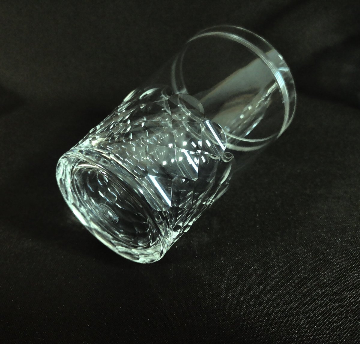 Baccarat Chauny Model, Cut And Engraved Crystal, Six Water Or Orangeade Goblets, Signed-photo-7