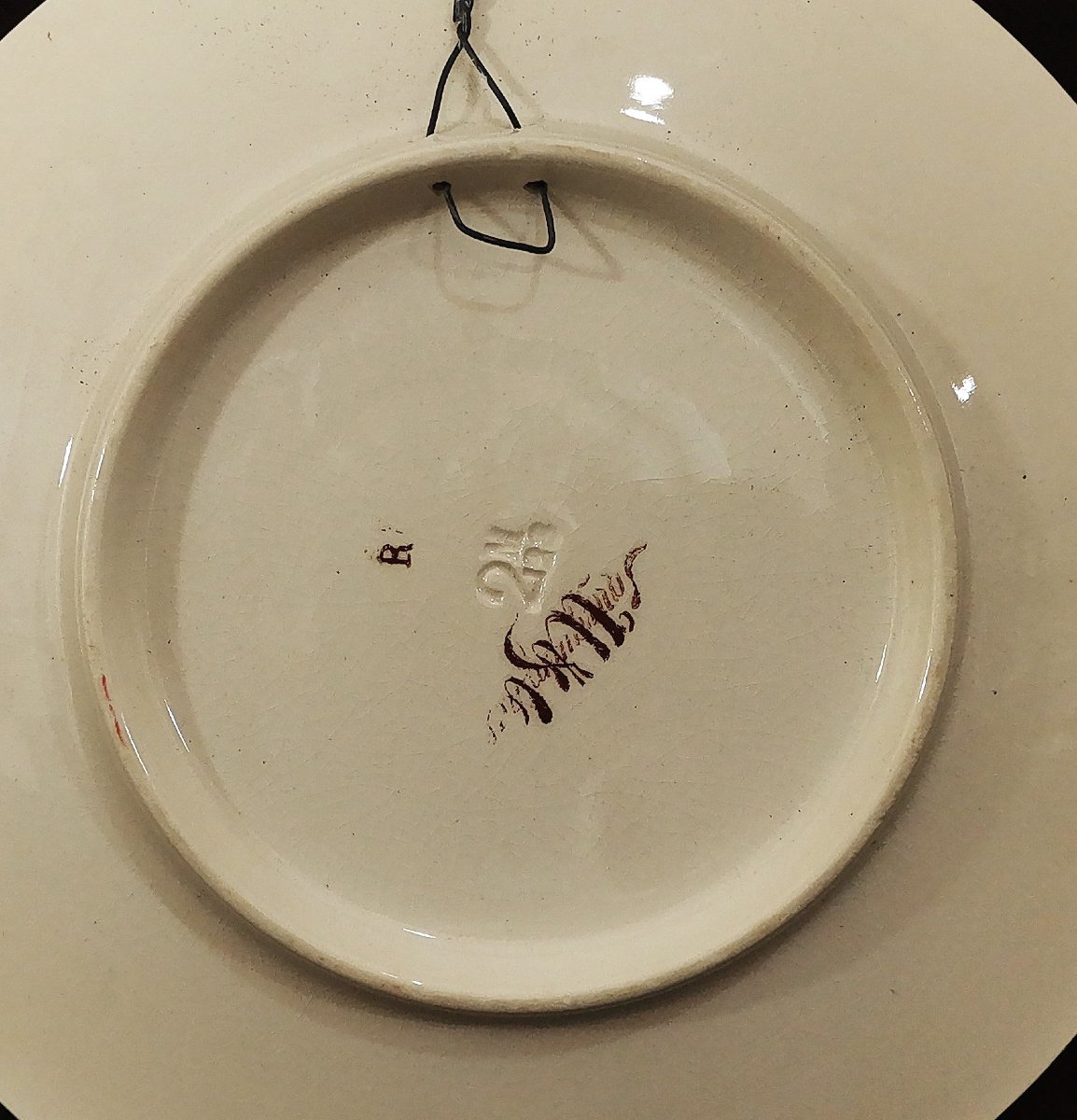 Assiette Historiée "Le Duc d'Aumale", Henri d'Orléans, Faience de Sarreguemines, XIXe Siècle-photo-2
