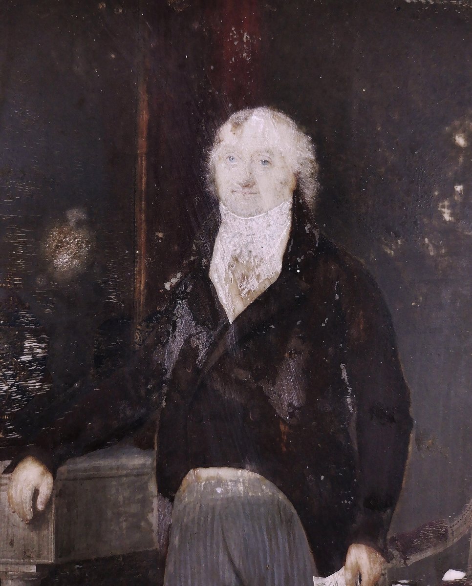 Pierre Charles Cior, Intimate Miniature On Ivory Depicting A Nobleman Or Aristocrat-photo-2