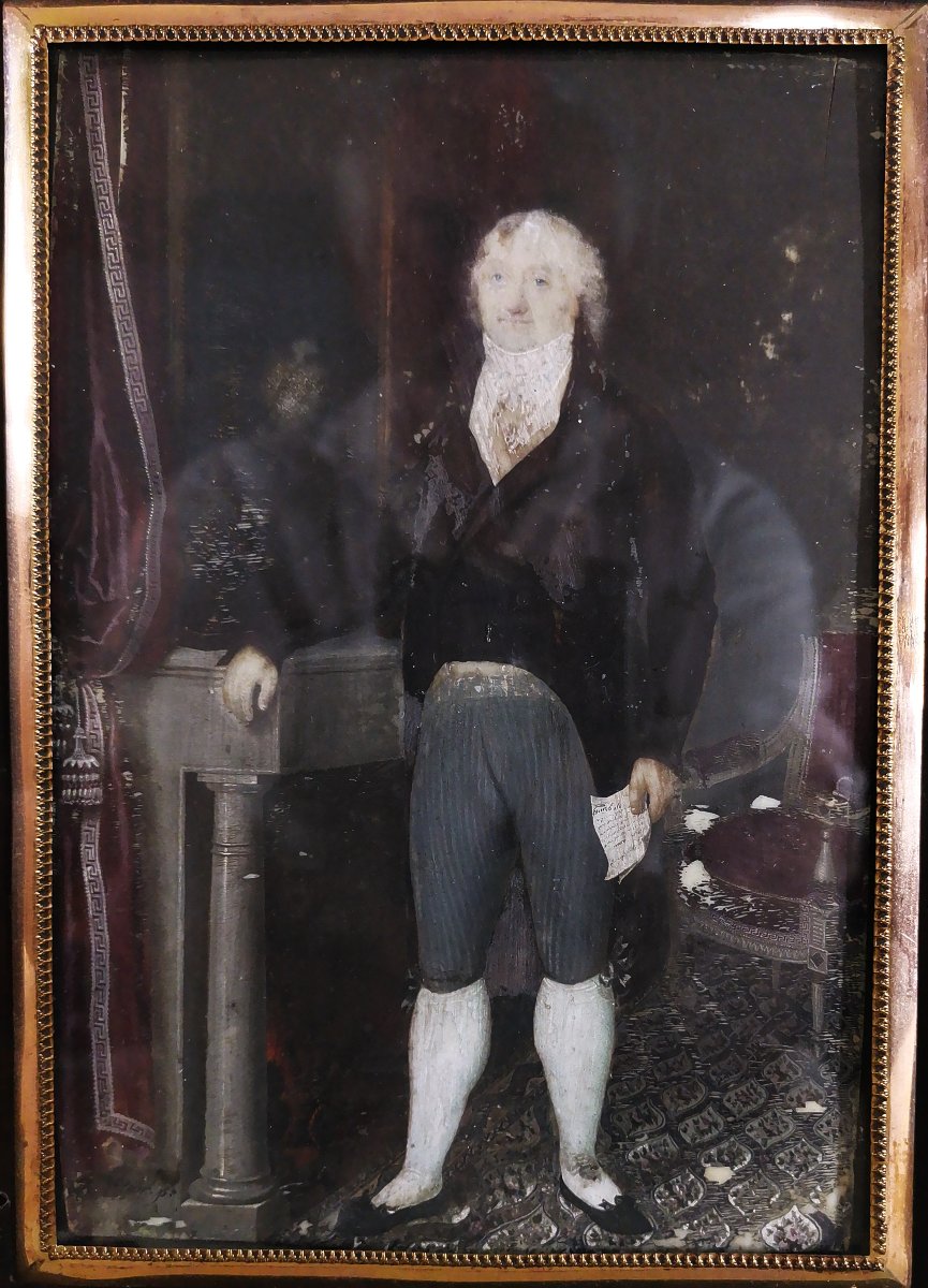 Pierre Charles Cior, Intimate Miniature On Ivory Depicting A Nobleman Or Aristocrat-photo-3