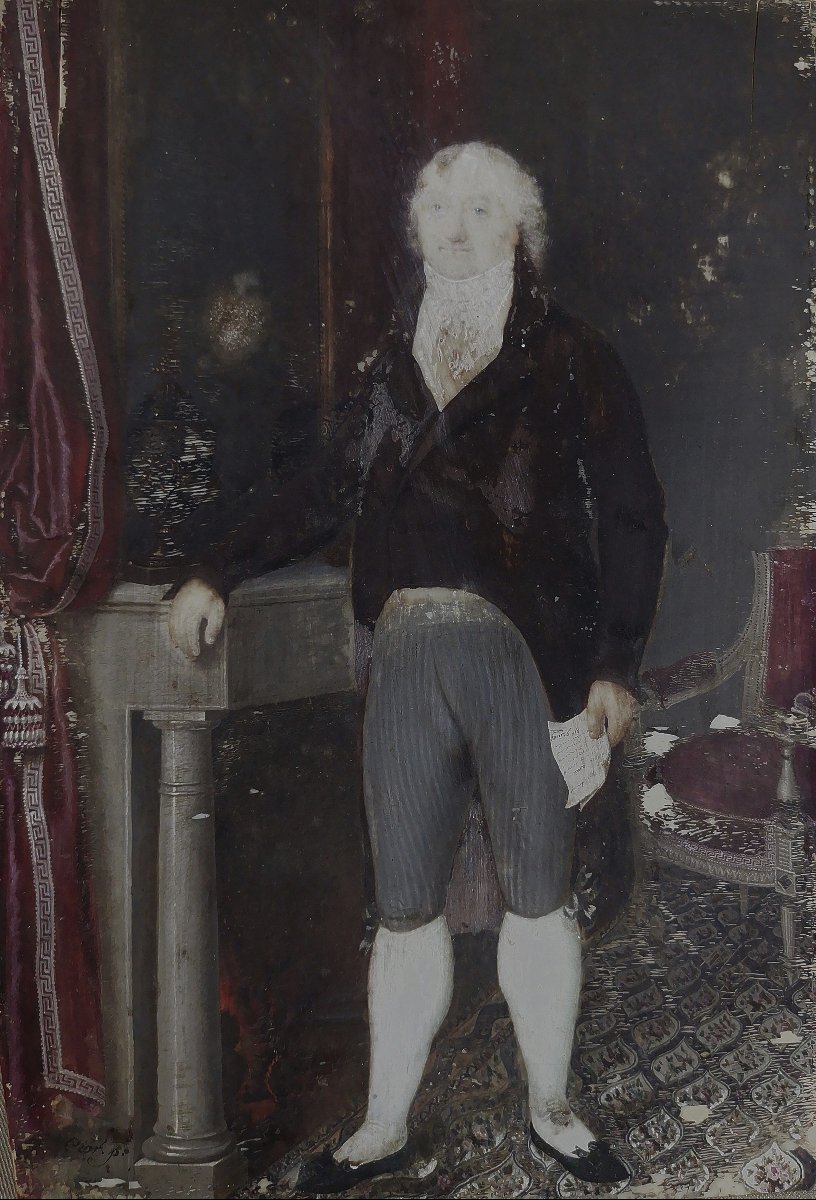 Pierre Charles Cior, Intimate Miniature On Ivory Depicting A Nobleman Or Aristocrat-photo-2