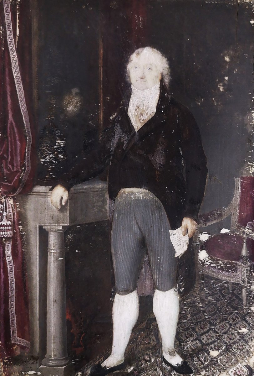 Pierre Charles Cior, Intimate Miniature On Ivory Depicting A Nobleman Or Aristocrat