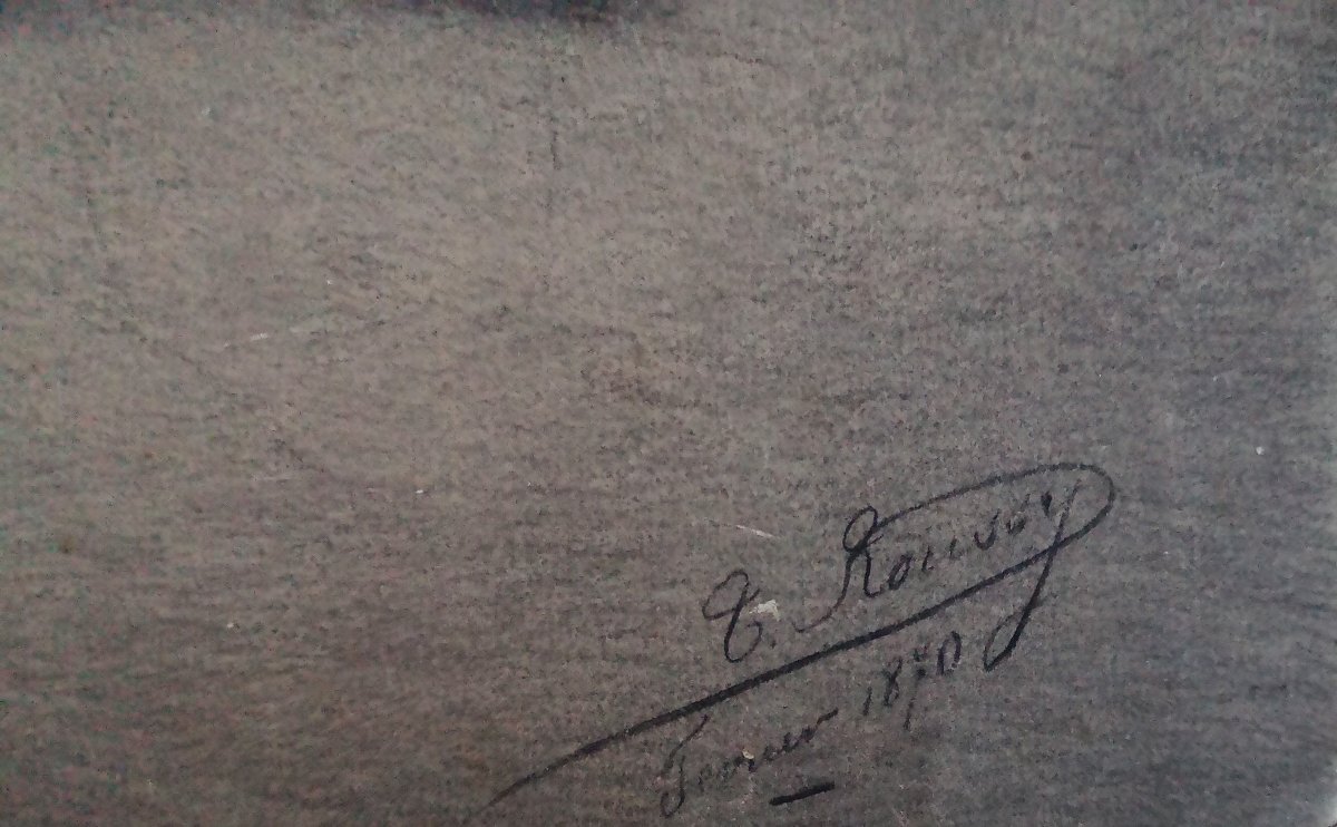 Toussaint Roussy, Charcoal Drawing, Group Of Male Figures, Progress Club, Sète, 1870-photo-8