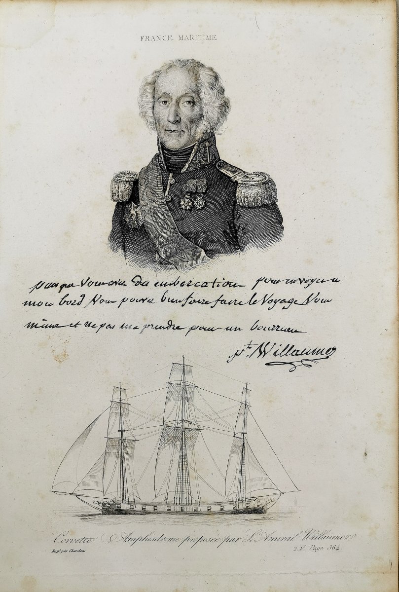 Portrait Of Jean-baptiste Philibert Willaumez—admiral Of The First Empire—amphisdrome Corvette-photo-2